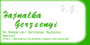 hajnalka gerzsenyi business card